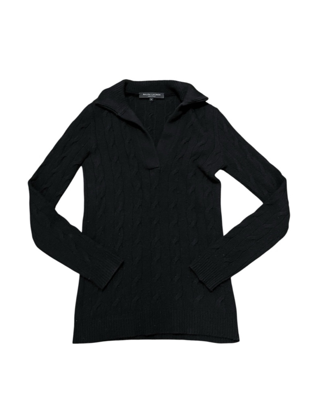 Ralph Lauren Black Label Cashmere Cable Knit Sweater
